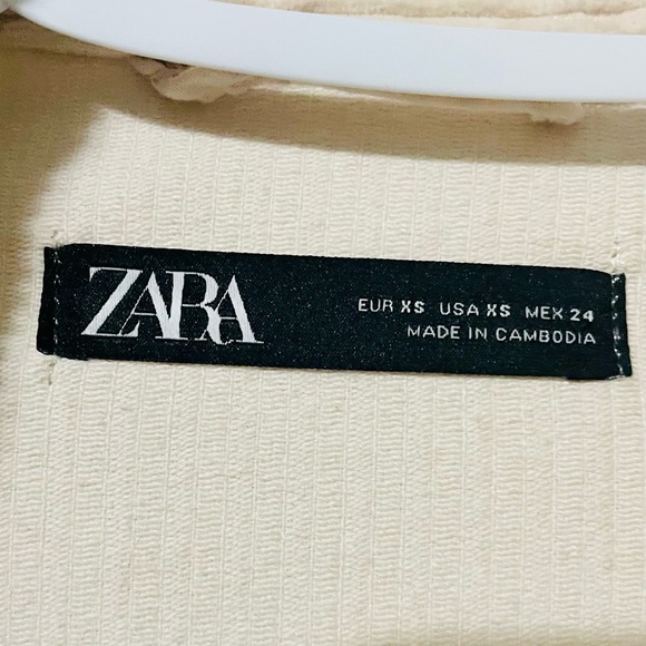 Zara Corduroy Oversize Light Cream Jacket. Size XS - Picture 9 of 11